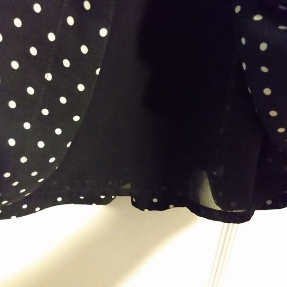 CeCe by Cynthia Steffe Polka Dot Midi Skirt Sz 12 Black & White - Picture 8 of 11